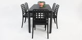 Frankie Azura 7pc Dining Set Armless - Black