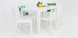 Frankie Azura 7pc Dining Set Armless - White