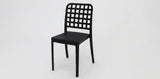 Frankie Azura 7pc Dining Set Armless - Black
