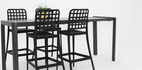 Frankie Remix 7pc Bar Set Armless - Black