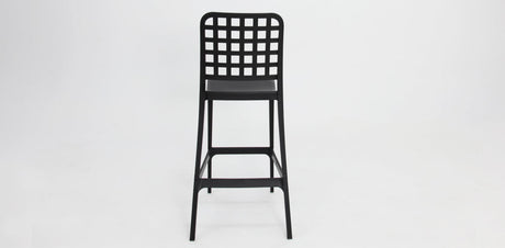Frankie Resin Armless Barstool Chair - Black