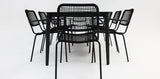 Java Bahamas 9pc Dining Setting - Black