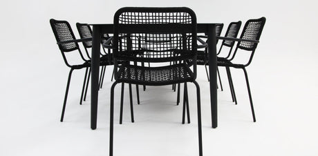 Java Bahamas 9pc Dining Setting - Black