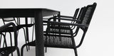 Java Bahamas 9pc Dining Setting - Black