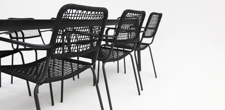 Java Bahamas 9pc Dining Setting - Black