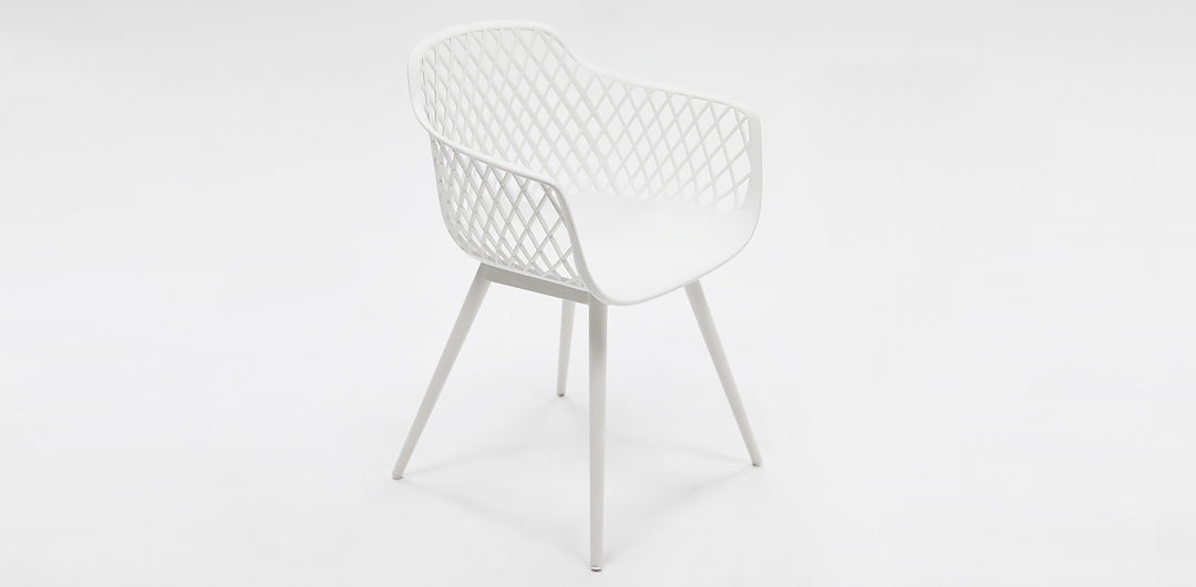 Persia Java Round 7pc Dining Setting - White