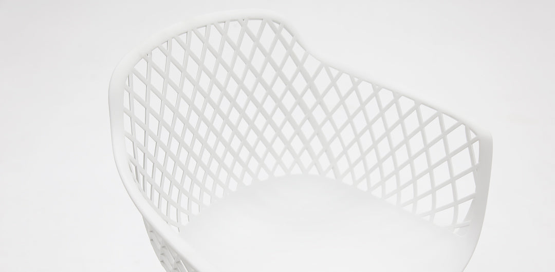 Persia Java Round 7pc Dining Setting - White