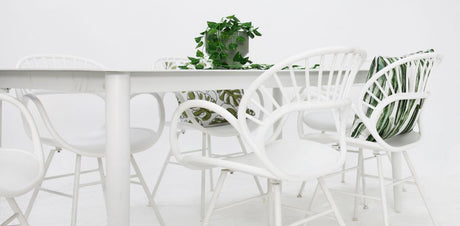 Java Fantail 7pc Dining Set - White