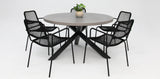 Milano Bahamas Round 6pc Dining Setting - Black