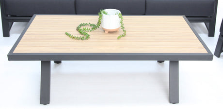 Milton 4pc Aluminium Lounge Setting - Black