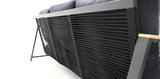 Milton 4pc Aluminium Lounge Setting - Black