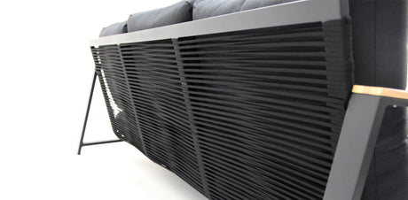 Milton 4pc Aluminium Lounge Setting - Black
