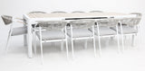 Octavia 11pc Extendable Dining Setting - White