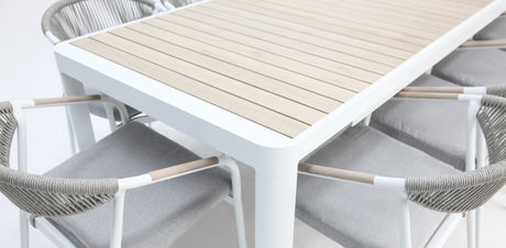 Octavia 11pc Extendable Dining Setting - White