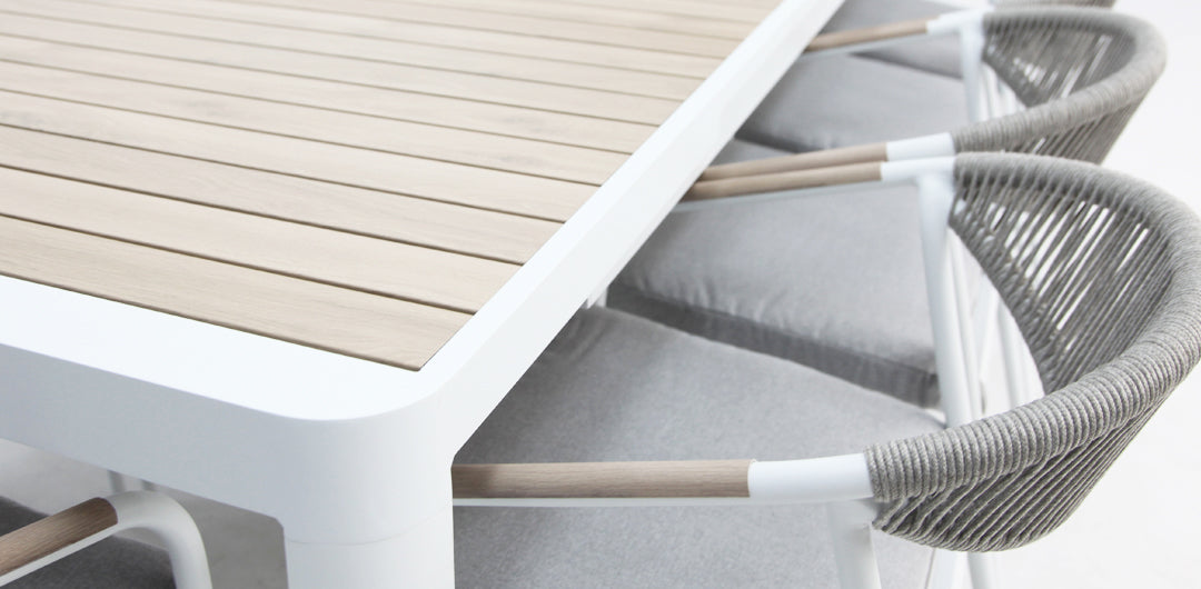 Octavia 11pc Extendable Dining Setting - White