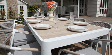 Octavia 11pc Extendable Dining Setting - White