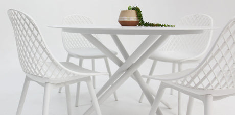 Persia Round 5pc Dining Setting - White
