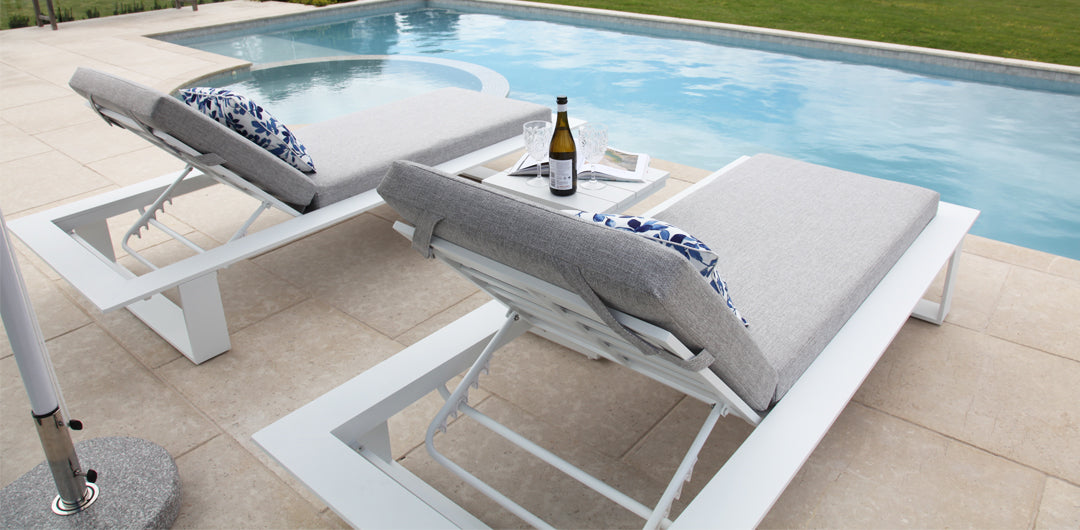 Hayman 3pc Sunlounge Setting - White
