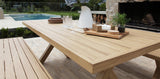 Ravenne 3pc Table and Bench Dining Setting - Timber Look