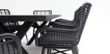 Ravenne Astrid 9pc Dining Setting - Black
