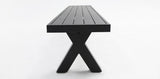 Ravenne 220cm Bench - Black