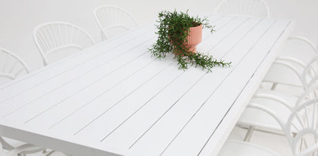 Ravenne Fantail 9pc Dining Setting - White