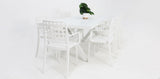 Ravenne Frankie 9pc Armchair Dining Set - White