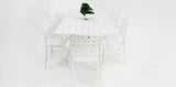 Ravenne Frankie 9pc Armchair Dining Set - White