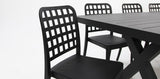 Ravenne Frankie 9pc Armless Dining Set - Black