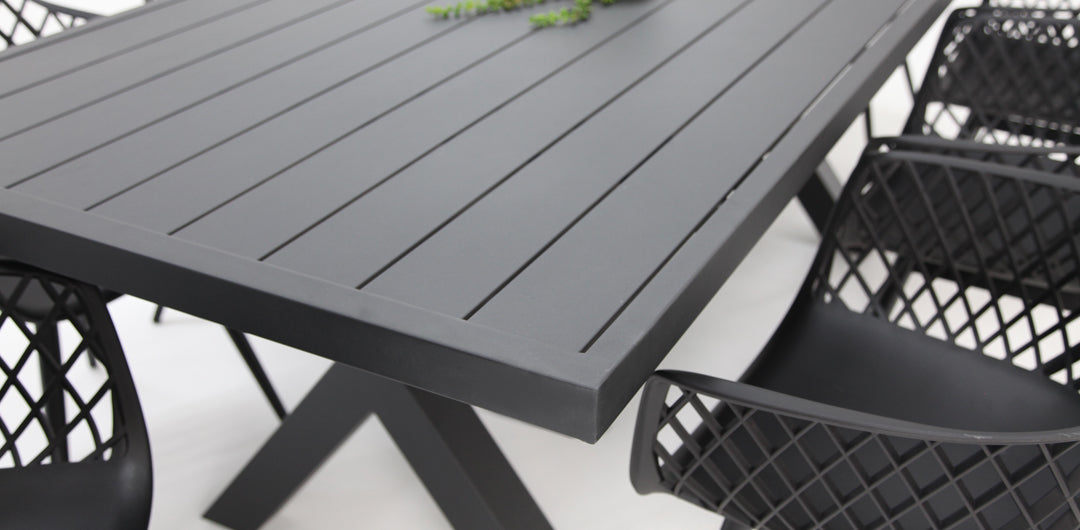 Ravenne Java 9pc Dining Setting - Black