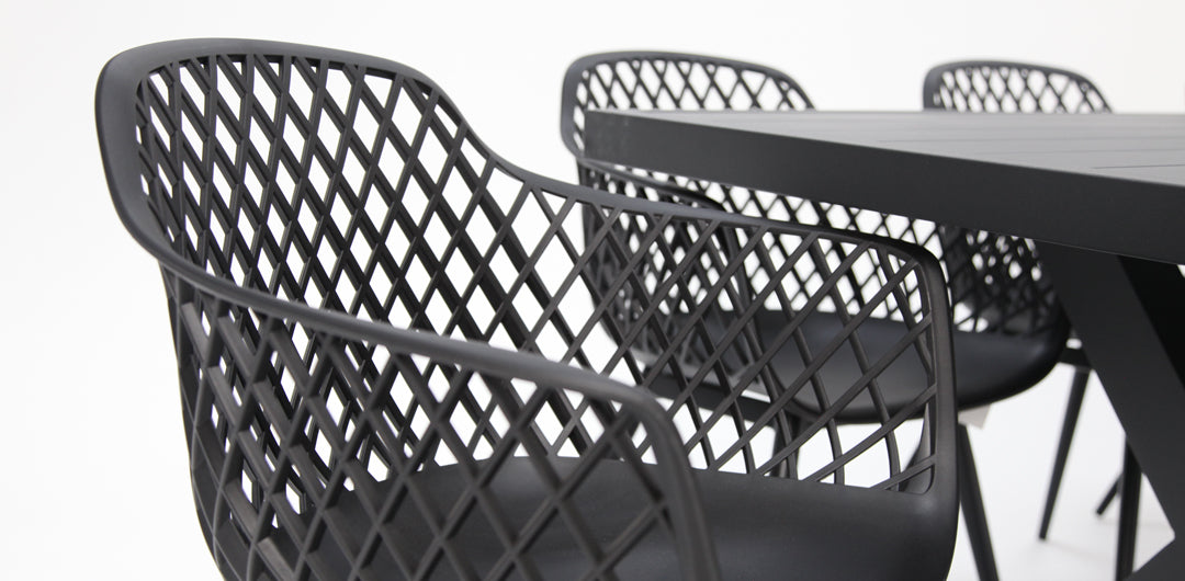 Ravenne Java 9pc Dining Setting - Black