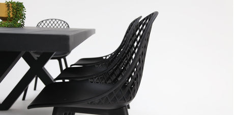 Ravenne Persia 9pc Dining Setting - Black