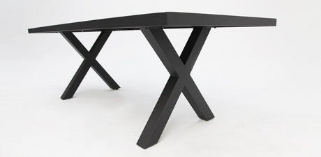 Ravenne Frankie 9pc Dining Setting with 2 x Armchairs - Black