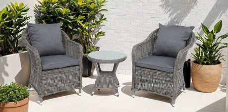 Sable 3pc Balcony Set - Grey Storm