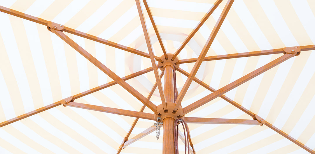 Billy Fresh 3m Timber-Look Aluminium San Remo Umbrella - Yellow