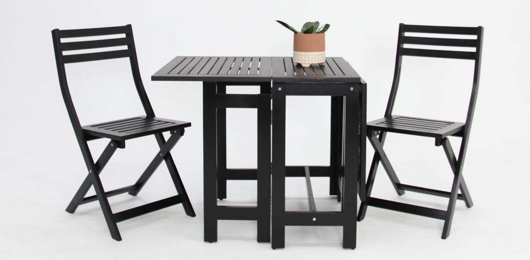 Tea 3pc Balcony Setting - Black