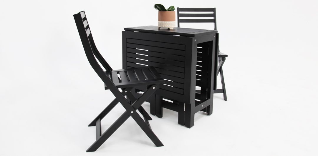 Tea 3pc Balcony Setting - Black