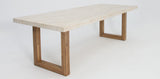 Veltis Albenga 9pc Travertine Dining Setting