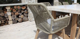 Veltis Albenga 9pc Travertine Dining Setting