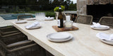Veltis Albenga 9pc Travertine Dining Setting