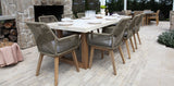 Veltis Albenga 9pc Travertine Dining Setting