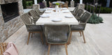 Veltis Albenga 9pc Travertine Dining Setting