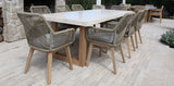 Veltis Albenga 9pc Travertine Dining Setting