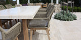 Veltis Albenga 9pc Travertine Dining Setting