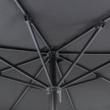 Billy Fresh 3m Midnight Aluminium Umbrella - Black with White Trim