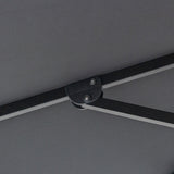 Billy Fresh 3m Midnight Aluminium Umbrella - Black with White Trim
