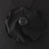 Billy Fresh 3m Midnight Aluminium Umbrella - Black with White Trim