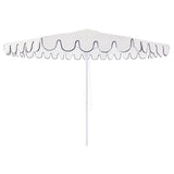 Billy Fresh 3m Palermo Aluminium Umbrella - White with Black Trim