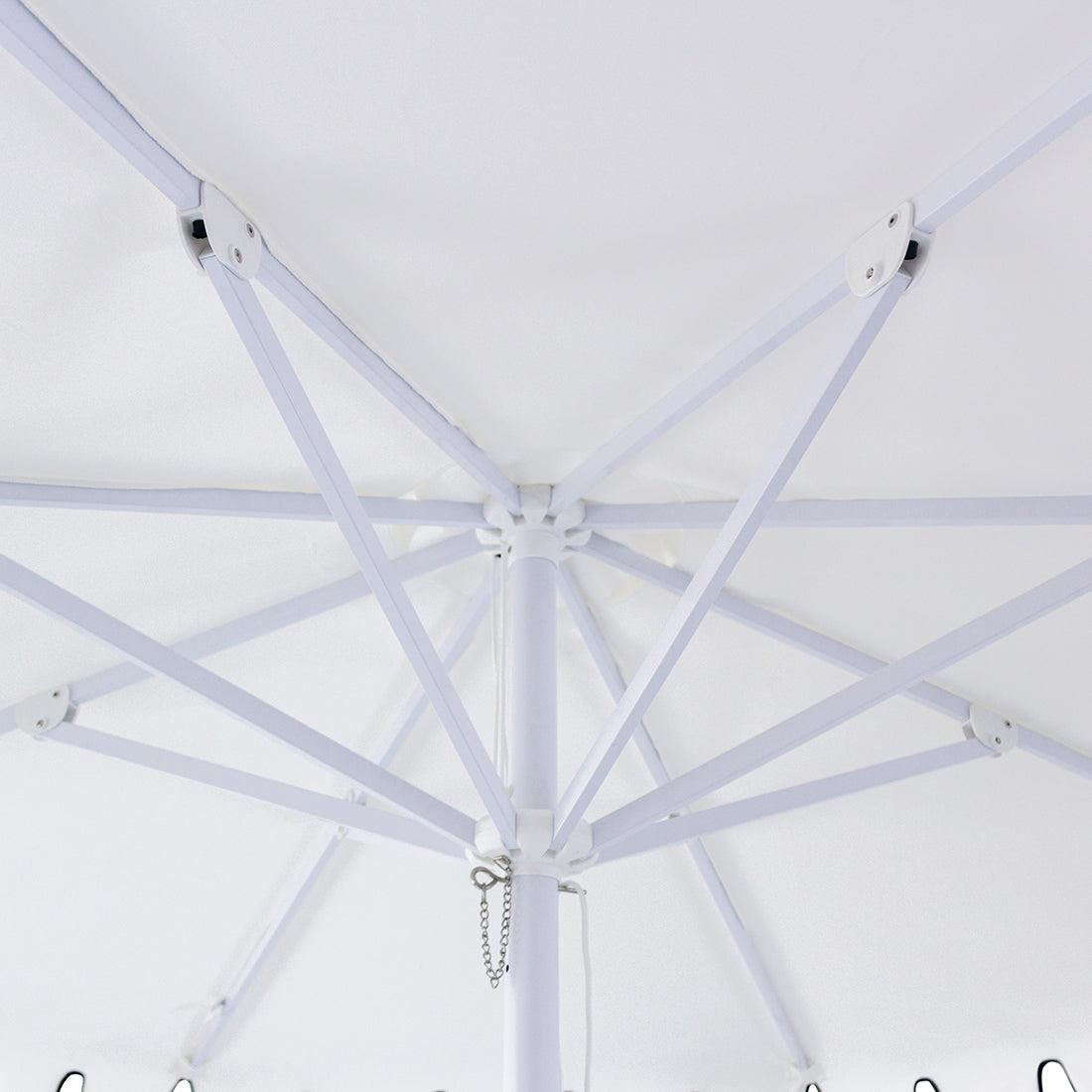 Billy Fresh 3m Palermo Aluminium Umbrella - White with Black Trim