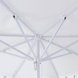 Billy Fresh 3m Palermo Aluminium Umbrella - White with Black Trim